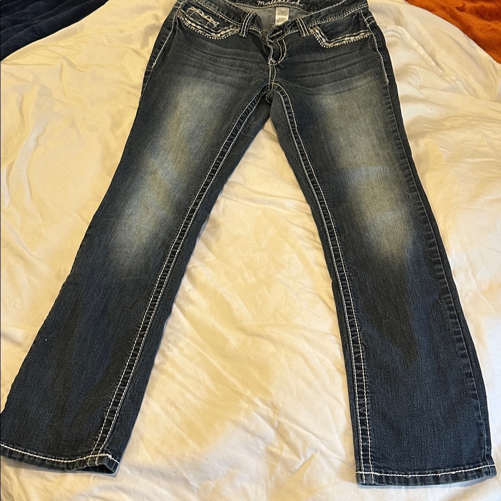 Maurices Women's Dark Blue Boot Cut Jeans